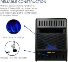 Load image into Gallery viewer, ML100TBAHR Ventless Propane Gas Blue Flame Space Heater with Thermostat Control
