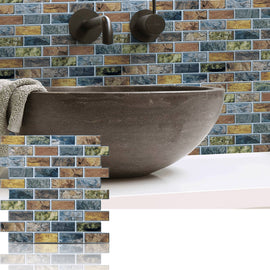 Art3d 10-Piece Peel & Stick Kitchen/Bathroom Backsplash Sticker, 12