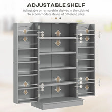 Load image into Gallery viewer, Spaco 17-Tier Kitchen Small Pantry Cabinet with 2 Doors and 6 Adjustable Shelves, Cabinet Pantry, Freestanding 5-Tier Shelving Pantries