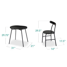 Load image into Gallery viewer, Best Choice Products 3 Piece Modern Oval Dining Table Set, Small Kitchen Dinette W/ 2 Chairs Black/Black