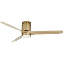 Load image into Gallery viewer, Casa Vieja 52" Windspun Soft Brass LED DC Hugger Ceiling Fan with Remote