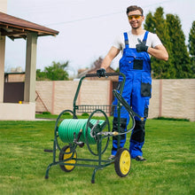 Load image into Gallery viewer, Garden Hose Reel Cart Holds 230FT of 5/8" Hose, Heavy - Duty Hose Cart with 2 Wheels &amp; Storage Basket, Portable Water Hose Organizer for Yard