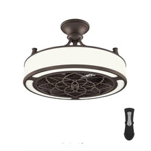 Load image into Gallery viewer, Home Decorators Collection Windara 22 in. LED Indoor/Covered Outdoor Bronze Ceiling Fan with Light Kit and Remote Control