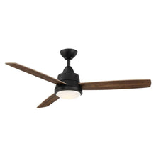 Load image into Gallery viewer, Hampton Bay Caprice 52 in. Integrated LED Indoor Matte Black Ceiling Fan with Light Kit and Remote Control