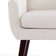 Load image into Gallery viewer, HUIMO Accent Chair, Button Tufted Upholstered Living Room Chairs, Mid Century Modern Comfy Reading Chairs for Bedroom, Living Room, Beige