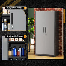 Load image into Gallery viewer, SOLAURA 71" Metal Garage Storage Cabinet with Locking Doors and Adjustable Shelves for Home, Office(Black)
