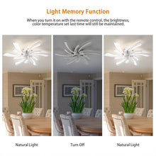 Load image into Gallery viewer, Garwarm Dimmable Ceiling Fan with Light and Remote Control, 27" Small Flush Mounted Ceiling Fan