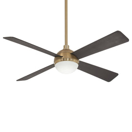Minka - Aire F623L - BBR/SBR Orb 54 inch Soft Brass with Brushed Carbon Blades Ceiling Fan in Brushed Brass/Soft Brass