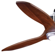 Load image into Gallery viewer, Vaxcel Curtiss Satin Brass Mid - Century Modern MCM Wood Propeller Ceiling Fan with LED Light Kit and Remote