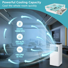 Load image into Gallery viewer, Costway 10000 BTU Portable Air Conditioner 3 - in - 1 Air Cooler with Fan Dehum Sleep Mode