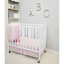Load image into Gallery viewer, American Baby Company Heavenly Soft Minky Dot 3-Piece Mini/Portable Crib Bedding Set, Pink