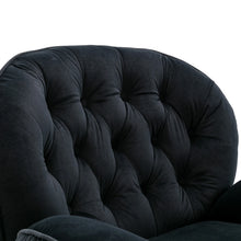 Load image into Gallery viewer, Velvet Swivel Accent Chair with Ottoman, Modern Chaise Lounge Chair with Metal Frame and Footstool, Comfy Armchair Reading Chair