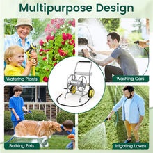 Load image into Gallery viewer, Garden Hose Reel Cart Holds 230FT of 5/8" Hose, Heavy - Duty Hose Cart with 2 Wheels &amp; Storage Basket, Portable Water Hose Organizer for Yard