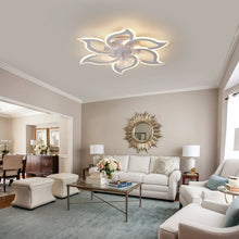 Load image into Gallery viewer, Garwarm Dimmable Ceiling Fan with Light and Remote Control, 27" Small Flush Mounted Ceiling Fan