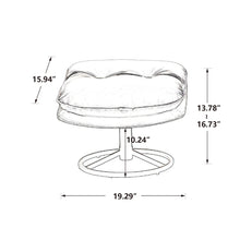 Load image into Gallery viewer, Velvet Swivel Accent Chair with Ottoman, Modern Chaise Lounge Chair with Metal Frame and Footstool, Comfy Armchair Reading Chair