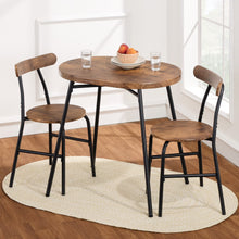 Load image into Gallery viewer, Best Choice Products 3 Piece Modern Oval Dining Table Set, Small Kitchen Dinette W/ 2 Chairs Black/Black