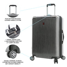 Load image into Gallery viewer, Swiss Tech Excursion 29" Hard Side Rolling Upright Luggage - Charcoal