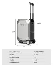 Load image into Gallery viewer, L2 - S Smart Rideable Luggage, Foldable Electric Scooter Suitcase, 6.2 Mph Max Speed, 6.2 - Mile Range, Lightweight Portable Design