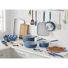 Load image into Gallery viewer, The Pioneer Woman Sutton 34-Piece Ceramic Nonstick Cookware and Bakeware Set, Blue