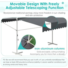 Load image into Gallery viewer, AECOJOY Free Standing Retractable Awning, 10'x10' Dual Side Patio Awnings Outdoor Manual Sun Shade Shelter, Dark Grey