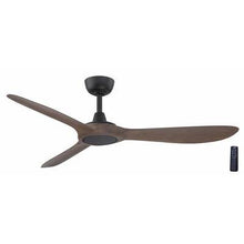 Load image into Gallery viewer, Home Decorators Collection Tager 52 in. Indoor/Outdoor Matte Black and Whiskey Barrel Blades Smart Ceiling Fan with Remote Powered by Hubspace