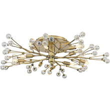 Load image into Gallery viewer, Possini Euro Design Ceiling Light Semi Flush Mount Fixture LED Brass 27 1/2" Wide 10-Light Crystal Berry for Living Room