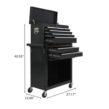 Load image into Gallery viewer, 8 Drawer Large Capacity Rolling Toolbox, Detachable Cabinet Storage Tool Chest with Wheels, Tool Storage Cabinet with Lock for Workshop Garage