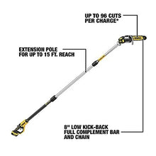 Load image into Gallery viewer, DEWALT 20V MAX XR Brushless Cordless Pole Saw Tool Only - Battery &amp; Charger Not Included DCPS620B