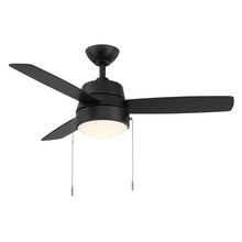 Load image into Gallery viewer, Hampton Bay SW19151P MBKMBK Caprice 44 in. Integrated LED Indoor Matte Black Ceiling Fan with Light Kit