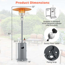 Load image into Gallery viewer, 50,000 BTU Propane Outdoor Heater, Round Patio Heater with Stainless Steel Burner, Tip - Over, Flame - Out Protection, Wheels, CSA Certificated