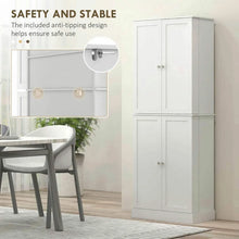 Load image into Gallery viewer, Spaco 17-Tier Kitchen Small Pantry Cabinet with 2 Doors and 6 Adjustable Shelves, Cabinet Pantry, Freestanding 5-Tier Shelving Pantries