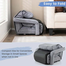 Load image into Gallery viewer, 6 - Position Adjustable Floor Sofa Bed, Folding Lazy Sofa Chaise Lounger Recliner with Armrests &amp; Footrests for Living Room, Bedroom &amp; Gaming