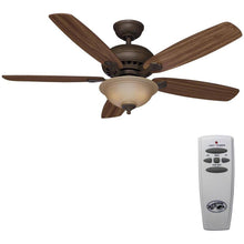 Load image into Gallery viewer, Hampton Bay Southwind 52 in. LED Indoor Venetian Bronze Ceiling Fan