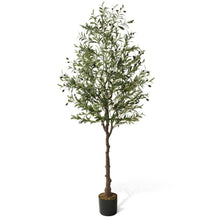 Load image into Gallery viewer, Fencer Wire 6 ft. Green Artificial Olive Tree, Faux Plant in Pot for Indoor Home Office Modern Decoration Housewarming Gift