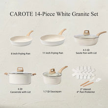 Load image into Gallery viewer, CAROTE 14 Pcs Pots and Pans Set. Nonstick Cookware Set