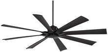 Load image into Gallery viewer, Possini Euro Design 70" Defender Modern Indoor Outdoor Ceiling Fan with Remote Control Matte Black Damp Rated for Patio Exterior House Home Porch