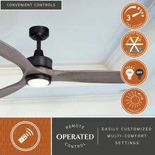Load image into Gallery viewer, Vaxcel Curtiss Satin Brass Mid - Century Modern MCM Wood Propeller Ceiling Fan with LED Light Kit and Remote