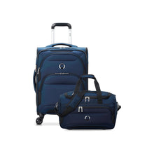 Load image into Gallery viewer, DELSEY PARIS Sky Max 2.0, 2 Piece Softside Luggage Set Includes 24" Checked Luggage and a Carry - on Duffel Bag, Blue