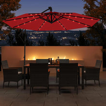 Load image into Gallery viewer, Tangkula 10ft Solar Patio Umbrella with Base Included