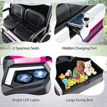Load image into Gallery viewer, 24V 4WD 2-Seater Kids Golf Cart with Sun Shade, Storage Trunk &amp; Remote Control, LED Lights, Electric Ride on Toy Car for Boys Girls Ages 3+