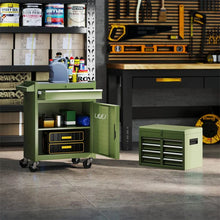 Load image into Gallery viewer, 2 - in - 1 Rolling Tool Chest, 5-Drawer Tool Storage Cabinet with Wheels, Adjustable Shelf, Tool Box Organizer for Garage Warehouse Workshop