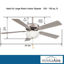 Load image into Gallery viewer, Minka Aire Fans - Contractor II Uni - Pack - 5 Blade Ceiling Fan with Light Kit - 18