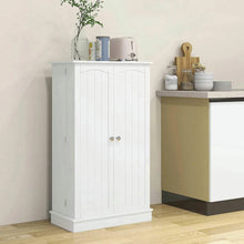 Load image into Gallery viewer, Spaco 17-Tier Kitchen Small Pantry Cabinet with 2 Doors and 6 Adjustable Shelves, Cabinet Pantry, Freestanding 5-Tier Shelving Pantries