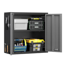 Load image into Gallery viewer, Topass Metal Wall Cabinet with Lockgarage Storage Cabinet, Wall - Mounted Utility Cabinet with Adjustable Shelf &amp; Locking Doors