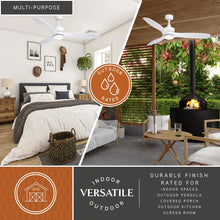 Load image into Gallery viewer, Vaxcel Curtiss Satin Brass Mid - Century Modern MCM Wood Propeller Ceiling Fan with LED Light Kit and Remote