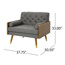 Load image into Gallery viewer, Frankie Mid - Century Modern Club Chair by Christopher Knight Home