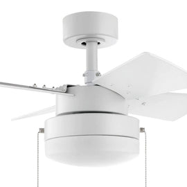Hampton Bay YG922B - MWH Metarie II 24 in. Indoor Matte White Ceiling Fan with Light