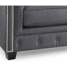 Load image into Gallery viewer, Hancock Tufted Top Grain Italian Leather Chesterfield Sofa - Dimensions: 31" H x 86" W x 40" D