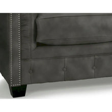 Load image into Gallery viewer, Hancock Tufted Top Grain Italian Leather Chesterfield Sofa - Dimensions: 31" H x 86" W x 40" D