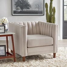 Load image into Gallery viewer, Lifestorey Paxton Tuxedo Chair with Channel Stitch Design